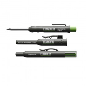 Tracer Deep Hole Construction Pencil & 6 Replacement Leads with Site Holsters AMK1